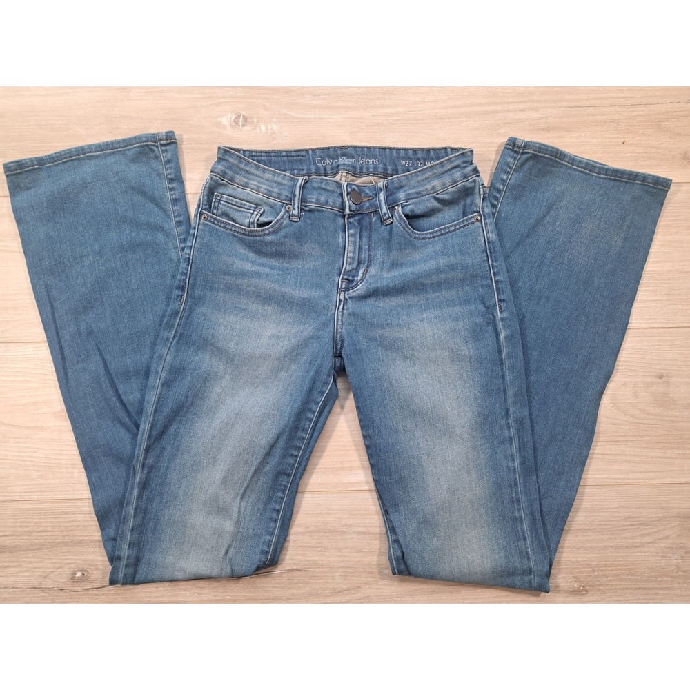 Calvin Klein Jeans Modern Boot W27 L32 Medium Wash Blue Denim Bootcut Jeans